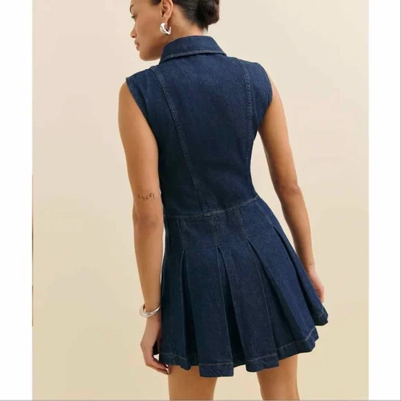 Reformation Denim Blue Dress - Picture 4 of 7